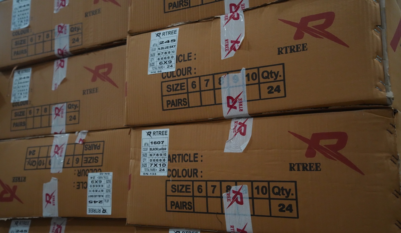 Packaged footwear from the RFL company profile